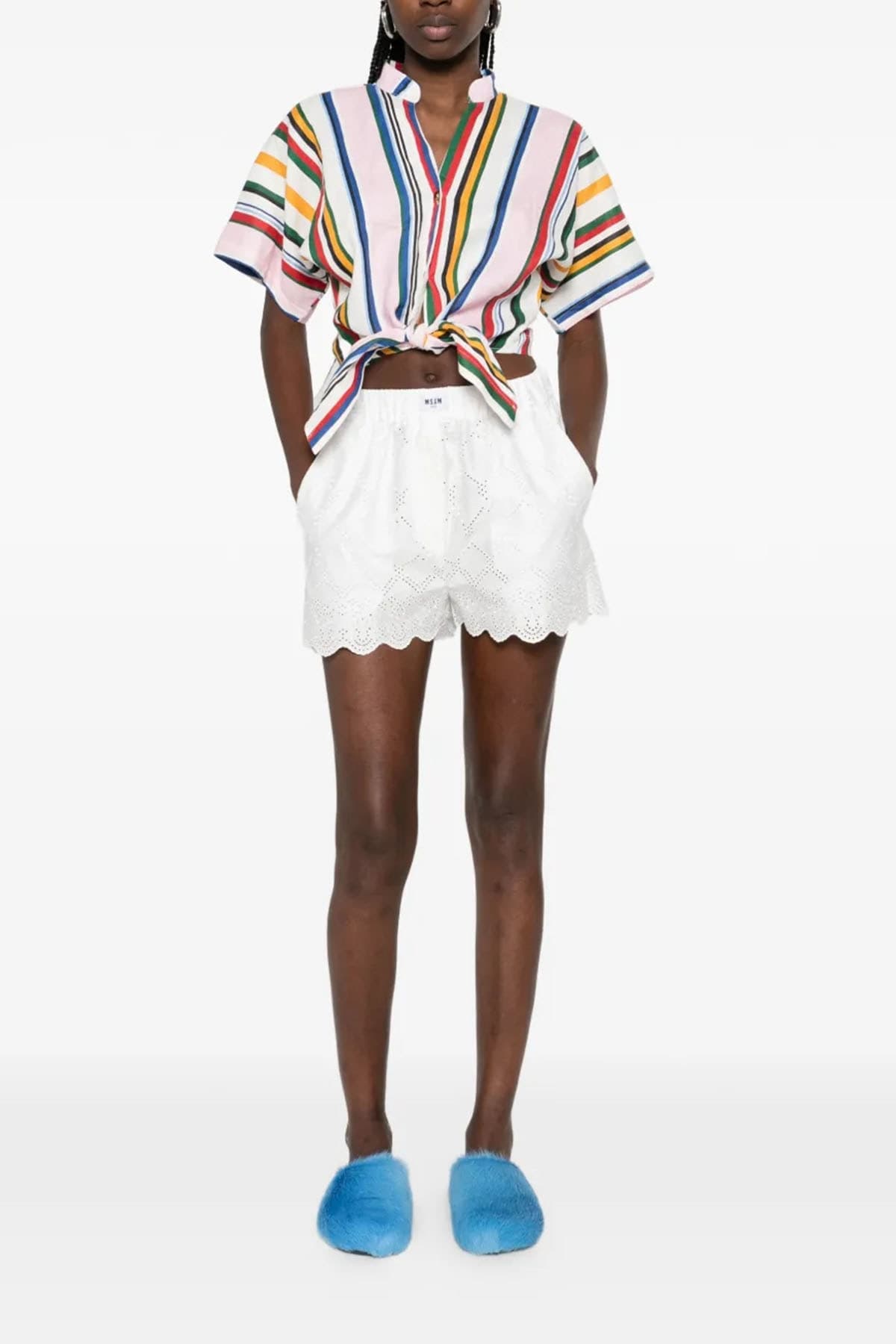 MSGM  Pantaloncini Off white - 2