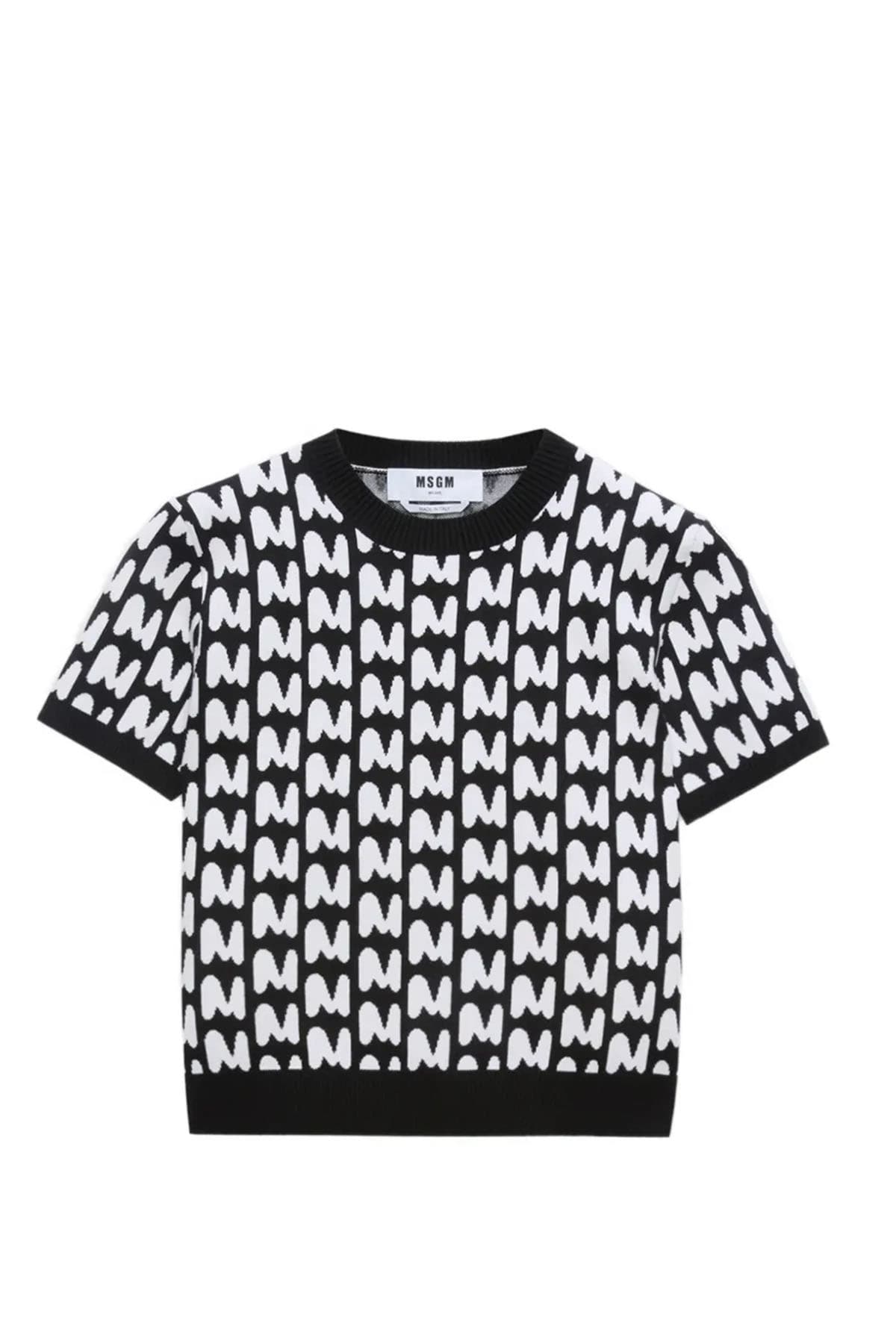 MSGM  Maglie Black/white - 5