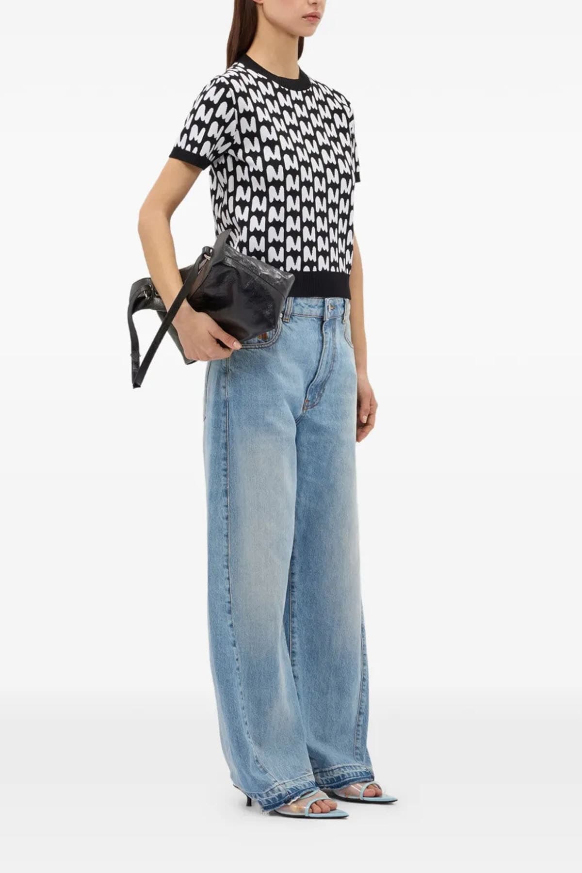 MSGM  Maglie Black/white - 2