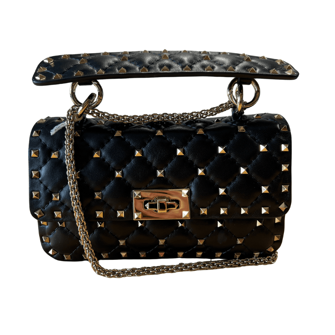 Valentino Garavani  Borsa a tracolla Rockstud spike in Pelle colore Nero - 11