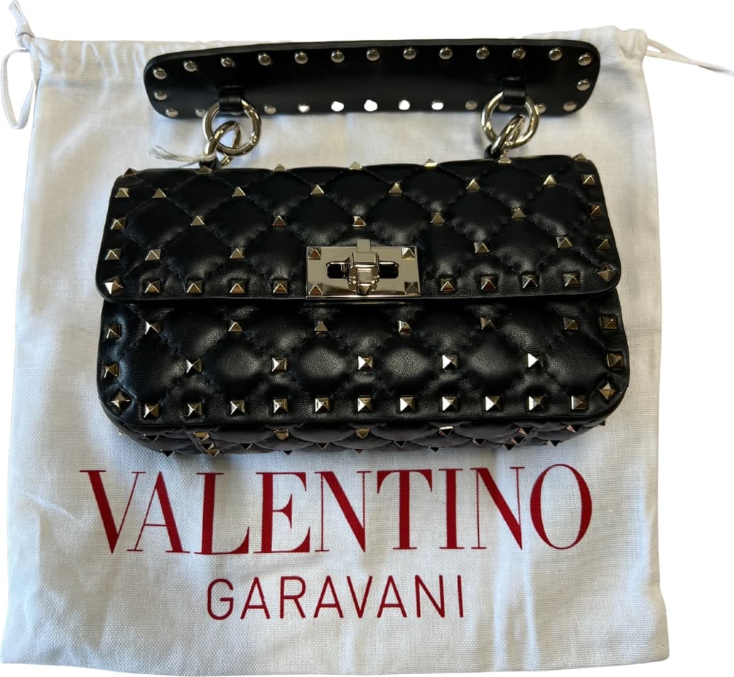 Valentino Garavani  Borsa a tracolla Rockstud spike in Pelle colore Nero - 3