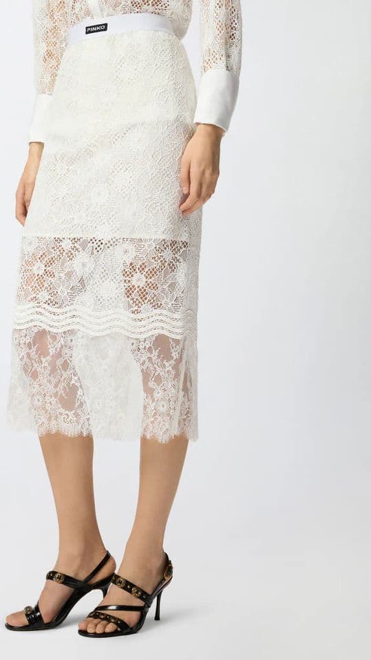 Pinko   HARMONIE GONNA PIZZO REBRODE SS26 - 2