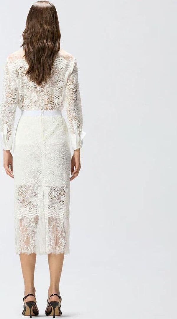 Pinko   HARMONIE GONNA PIZZO REBRODE SS26 - 3