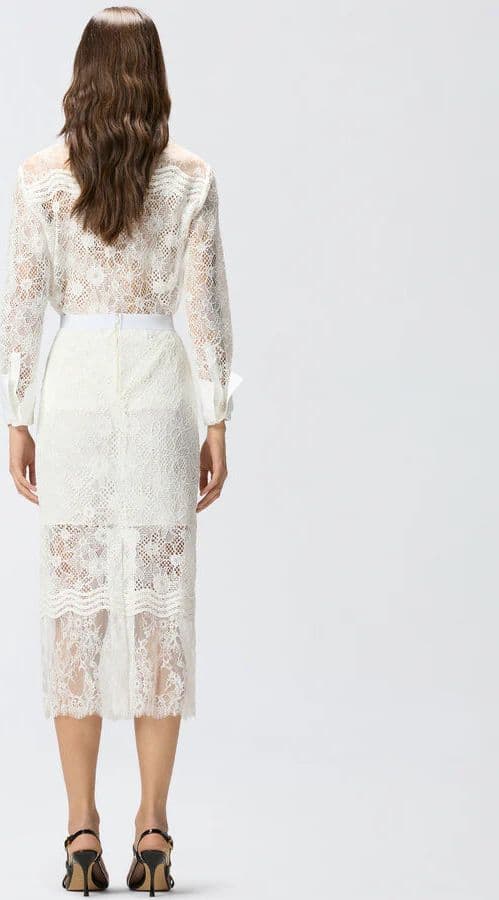 Pinko   HARMONIE GONNA PIZZO REBRODE SS26 - 3