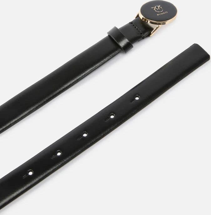 Pinko PINKO  ROUND ENAMEL H2 BELT.LOW VITELLO SS26 - 3