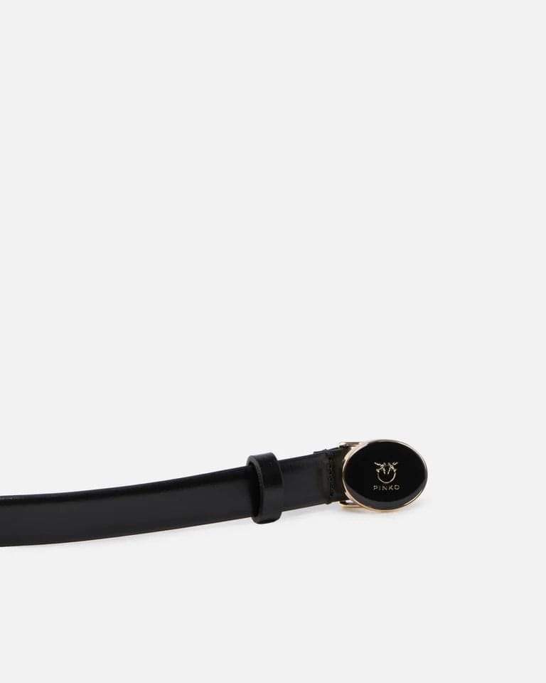 Pinko PINKO  ROUND ENAMEL H2 BELT.LOW VITELLO SS26 - 5