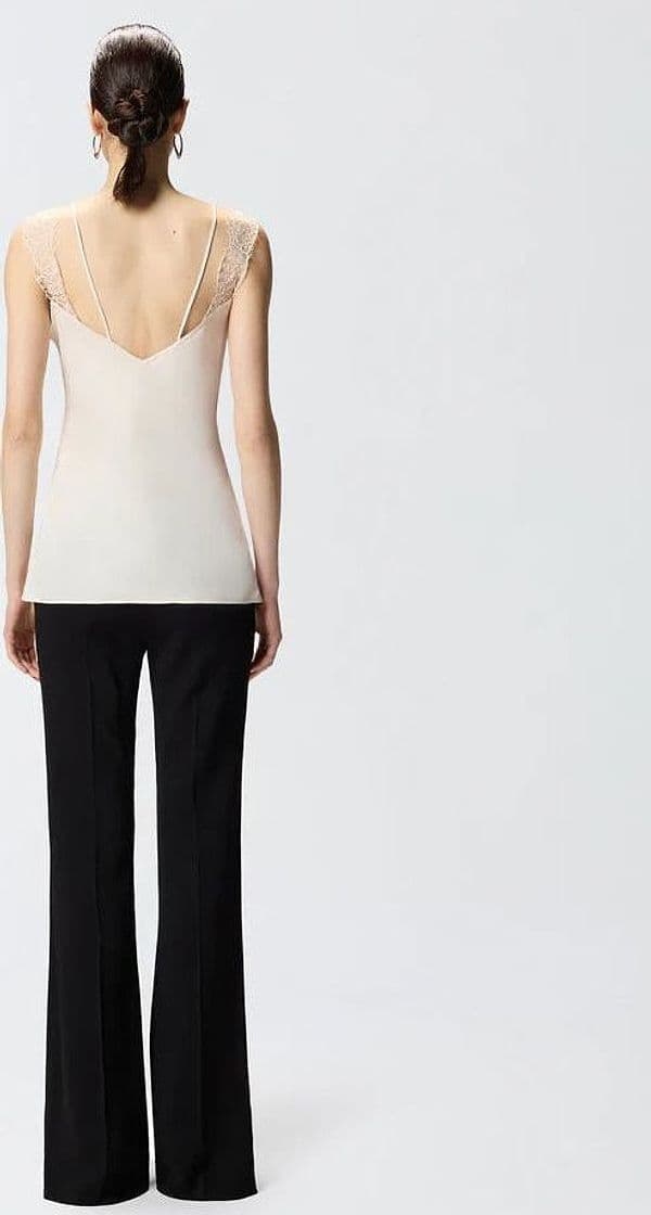 Pinko   LYDIA TOP TWILL CON PIZZO SS26 - 3