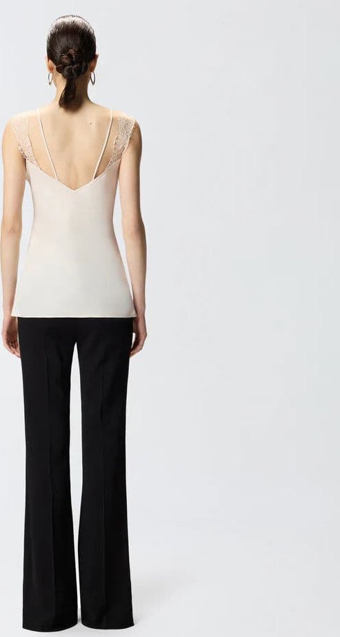 Pinko   LYDIA TOP TWILL CON PIZZO SS26 - 3
