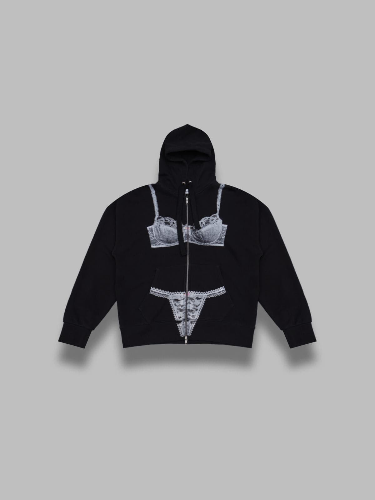 VAQUERA trompe l'oeil zip hoodie