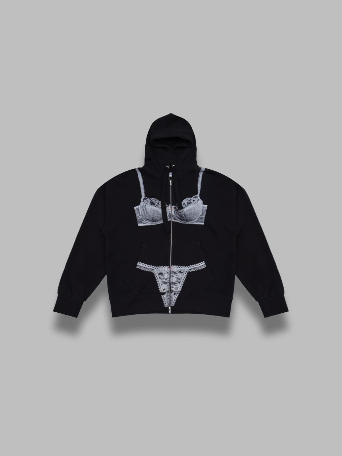 VAQUERA trompe l'oeil zip hoodie - 5