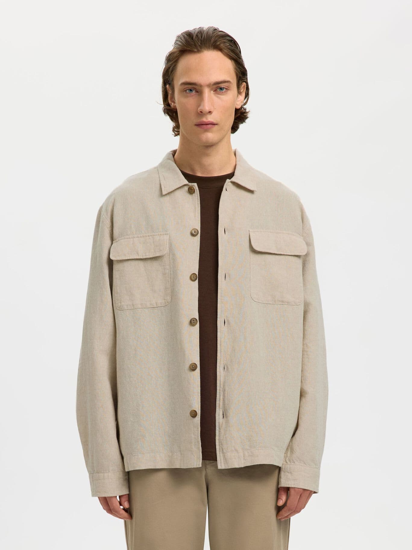 SELECTED Overshirt Uomo Selected Leroy Linen - 2