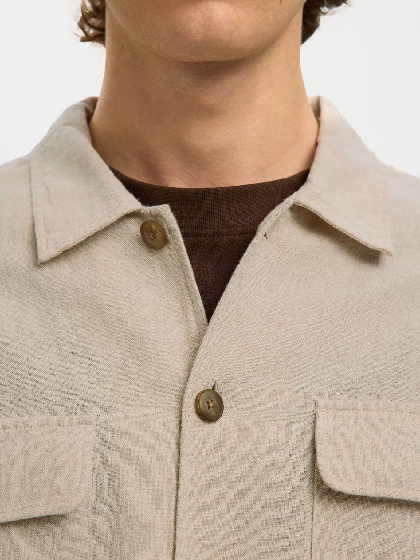 SELECTED Overshirt Uomo Selected Leroy Linen - 4