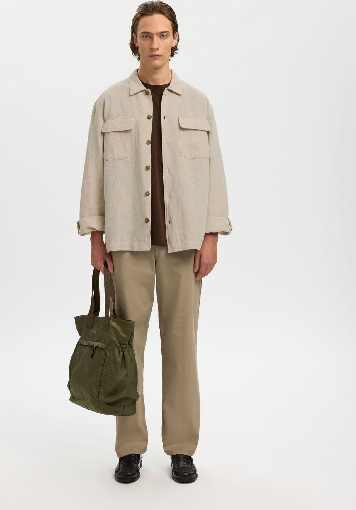 SELECTED Overshirt Uomo Selected Leroy Linen - 5