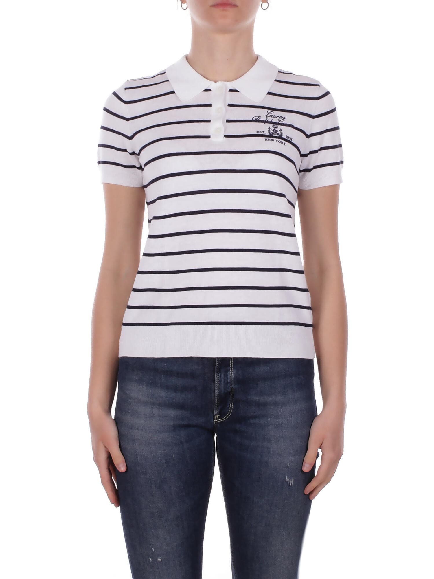 Ralph Lauren  Maglie White navy - 7