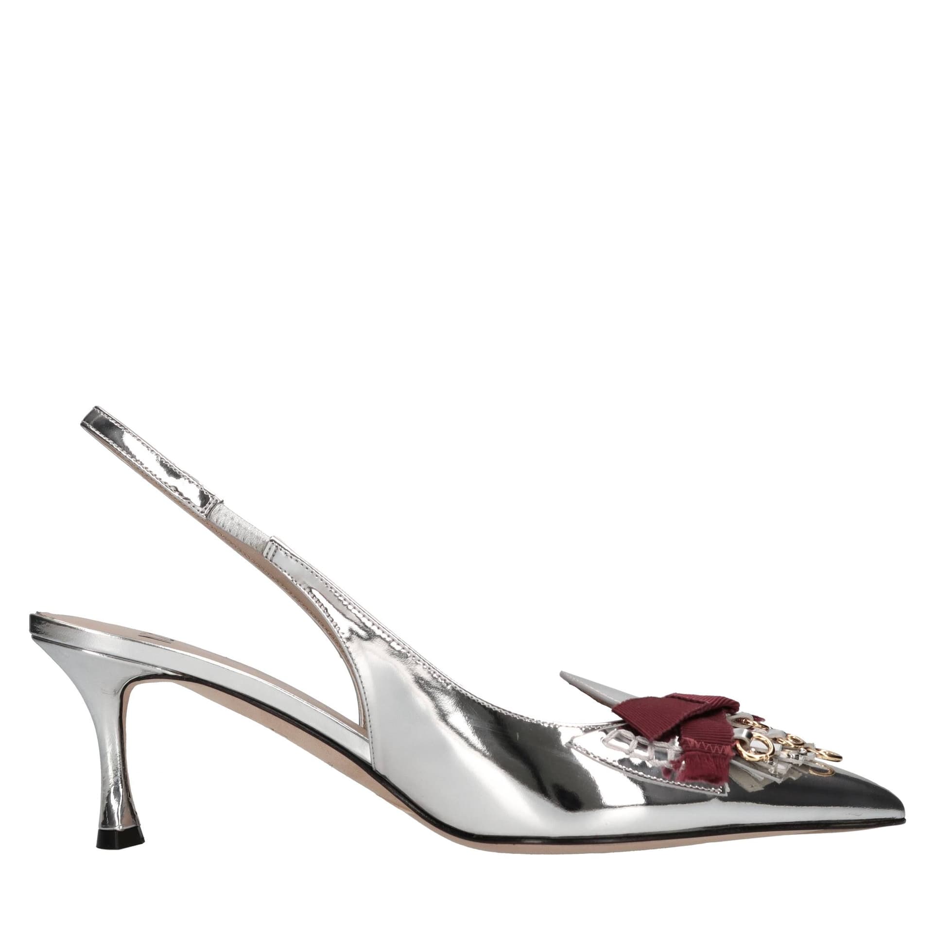 N°21  Scarpe con Tacco Argento - 3