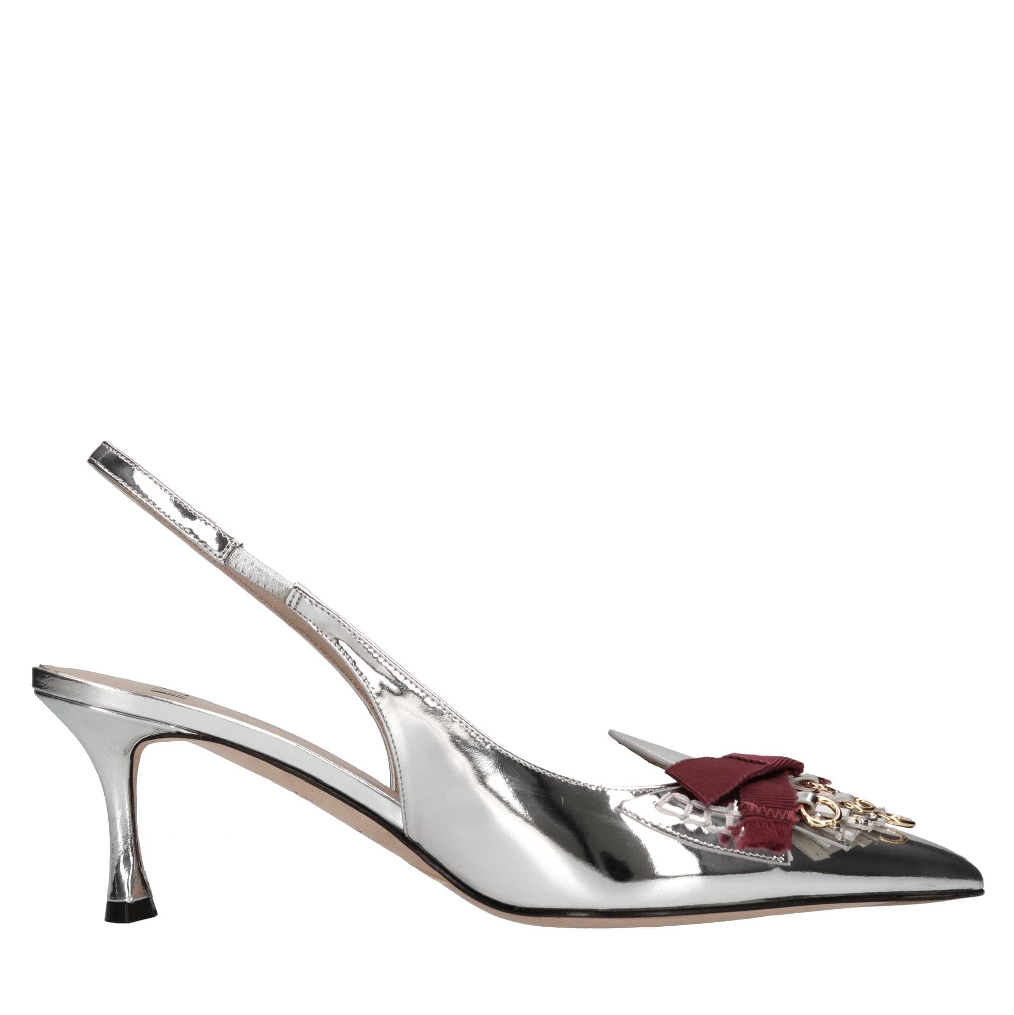N°21  Scarpe con Tacco Argento - 3