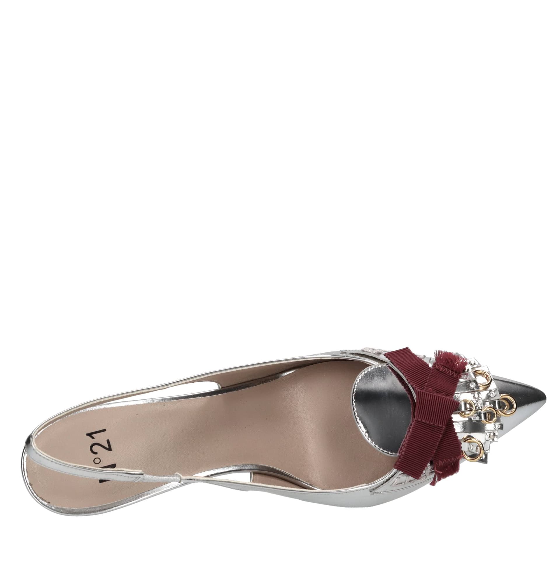 N°21  Scarpe con Tacco Argento - 5