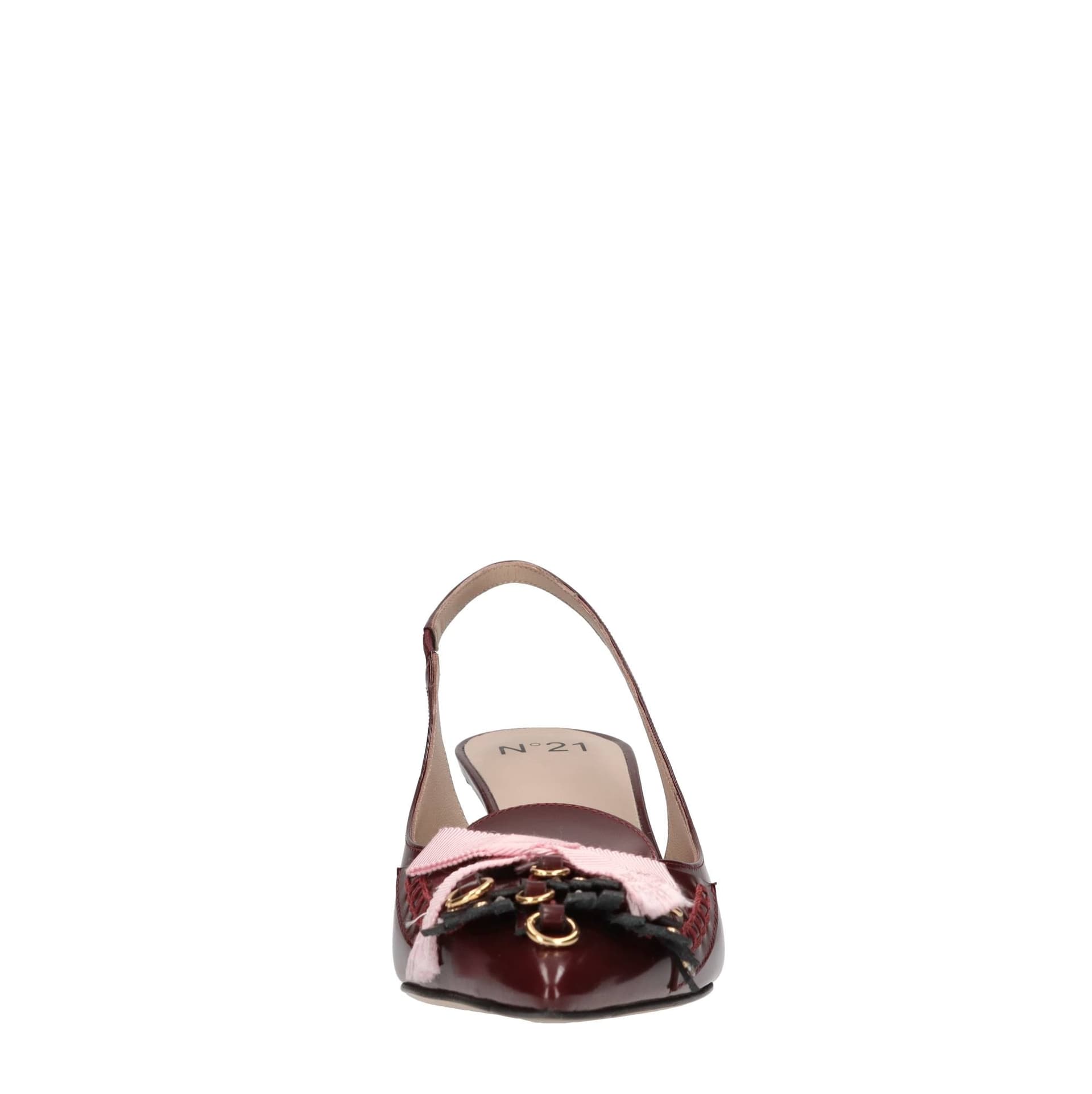 N°21  Scarpe con Tacco Bordeaux - 4