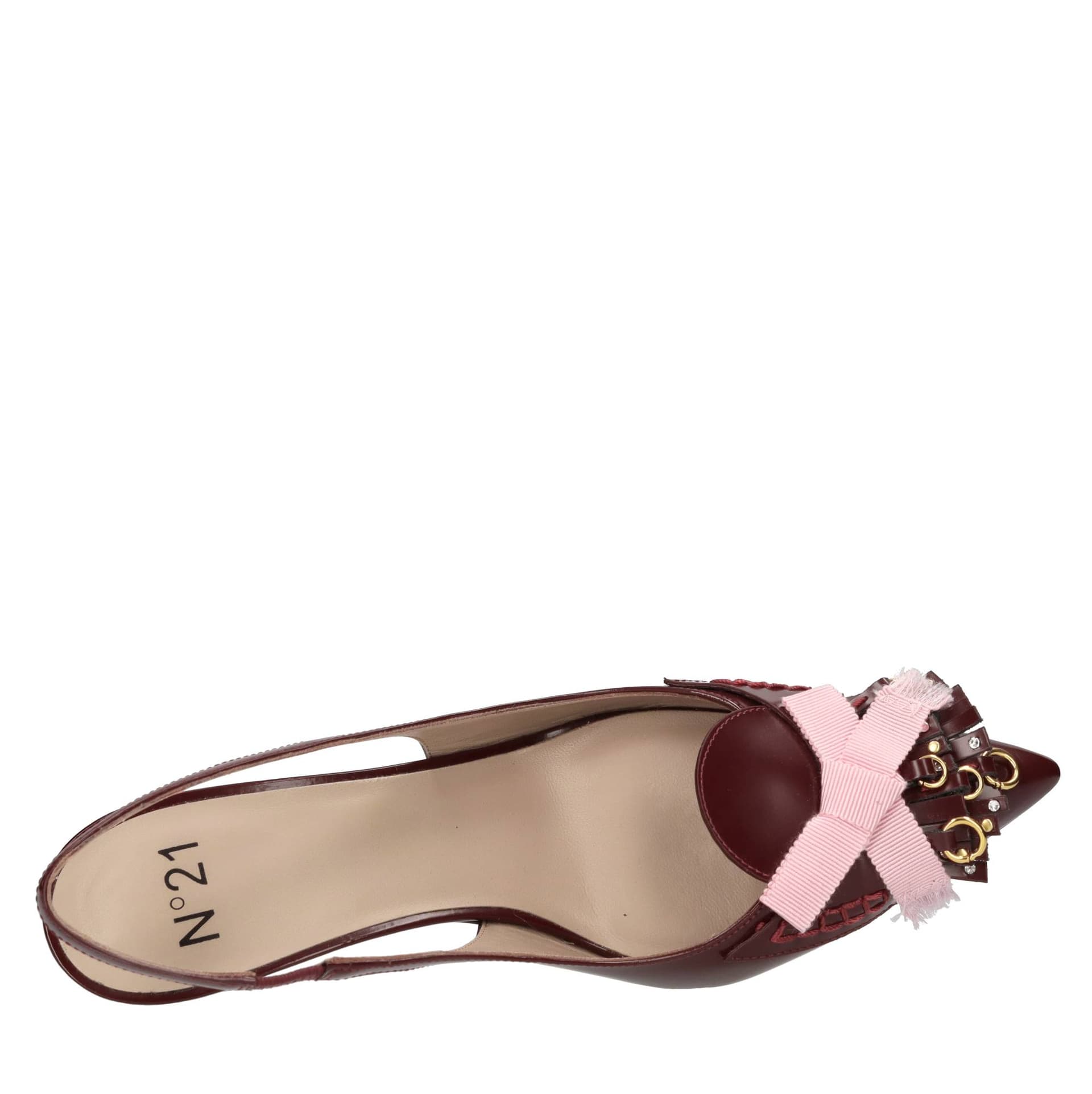 N°21  Scarpe con Tacco Bordeaux - 5