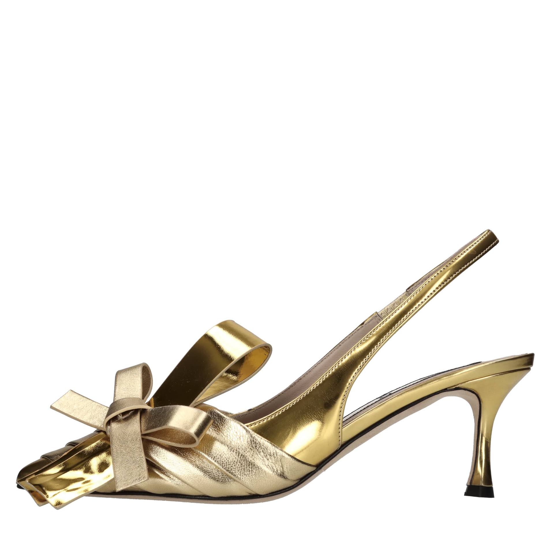 N°21  Scarpe con Tacco Oro - 6