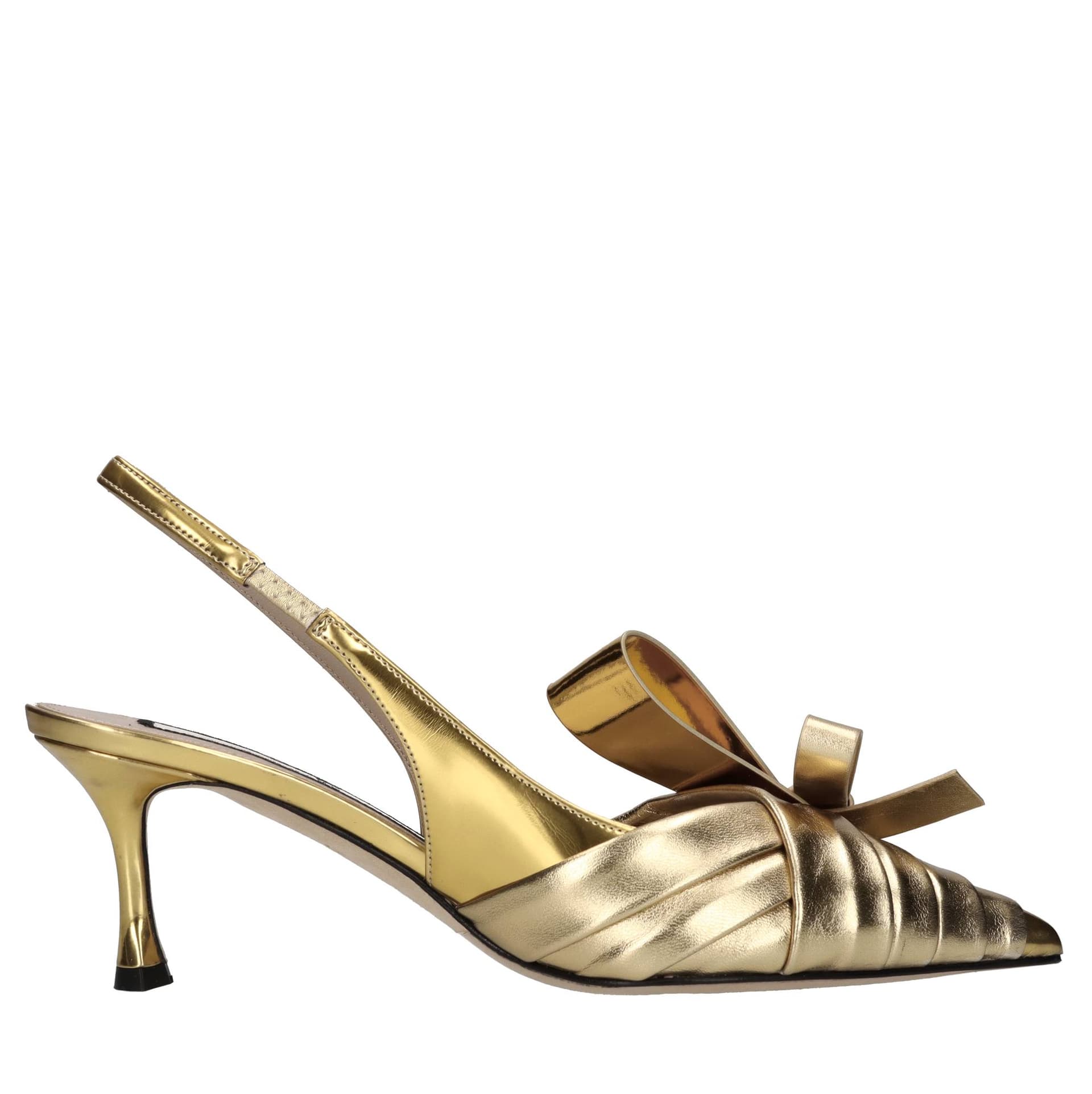 N°21  Scarpe con Tacco Oro - 3