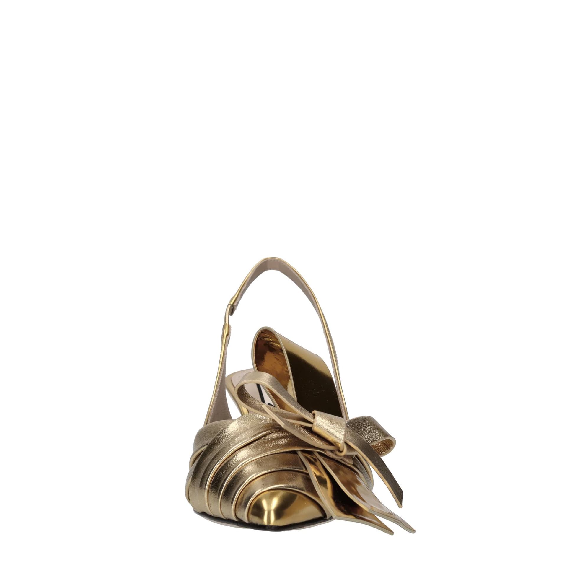 N°21  Scarpe con Tacco Oro - 4