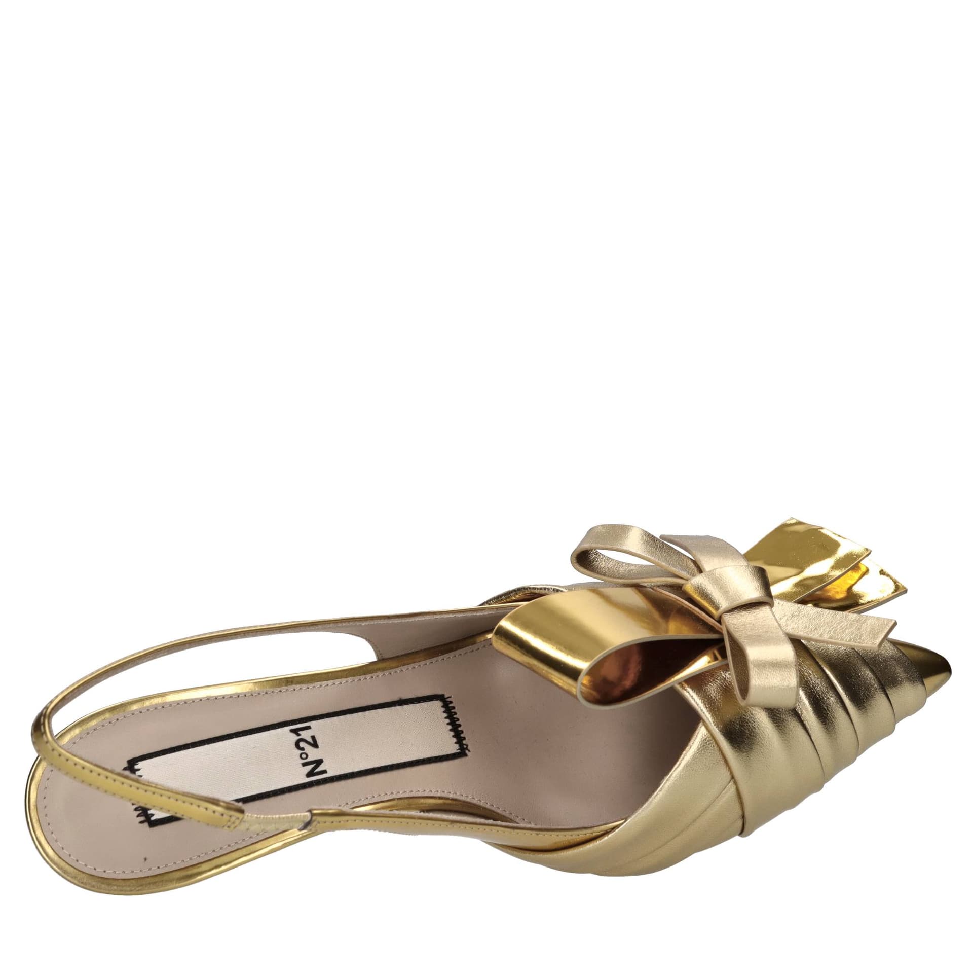 N°21  Scarpe con Tacco Oro - 5