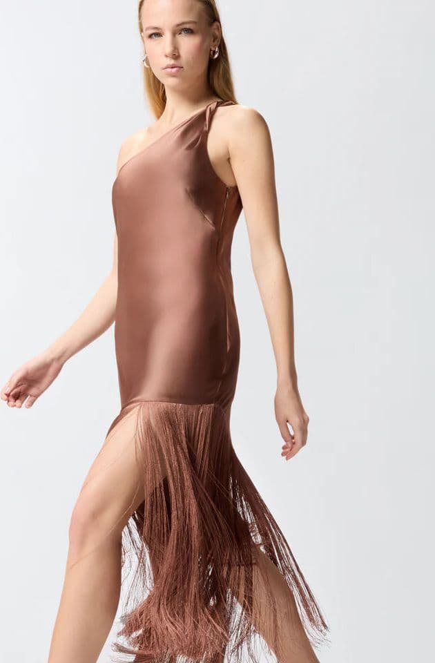 Pinko   KIWI ABITO SATIN CON FRANGE SS26 - 4