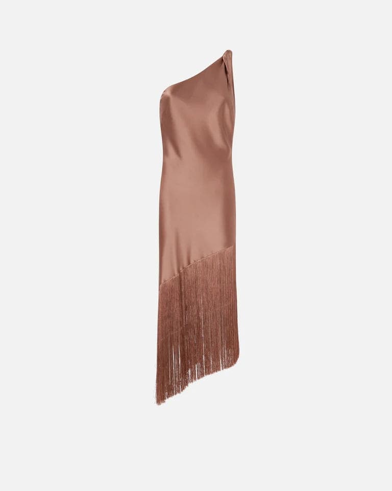 Pinko   KIWI ABITO SATIN CON FRANGE SS26 - 5