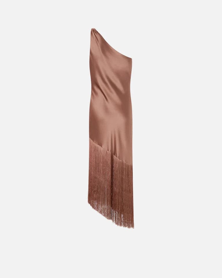 Pinko   KIWI ABITO SATIN CON FRANGE SS26 - 6