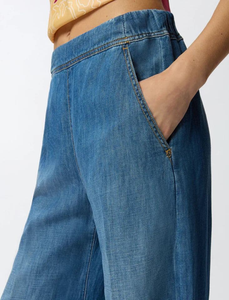 Pinko   SPIAGGIA PANTALONE LIGHT DENIM SS26 - 4