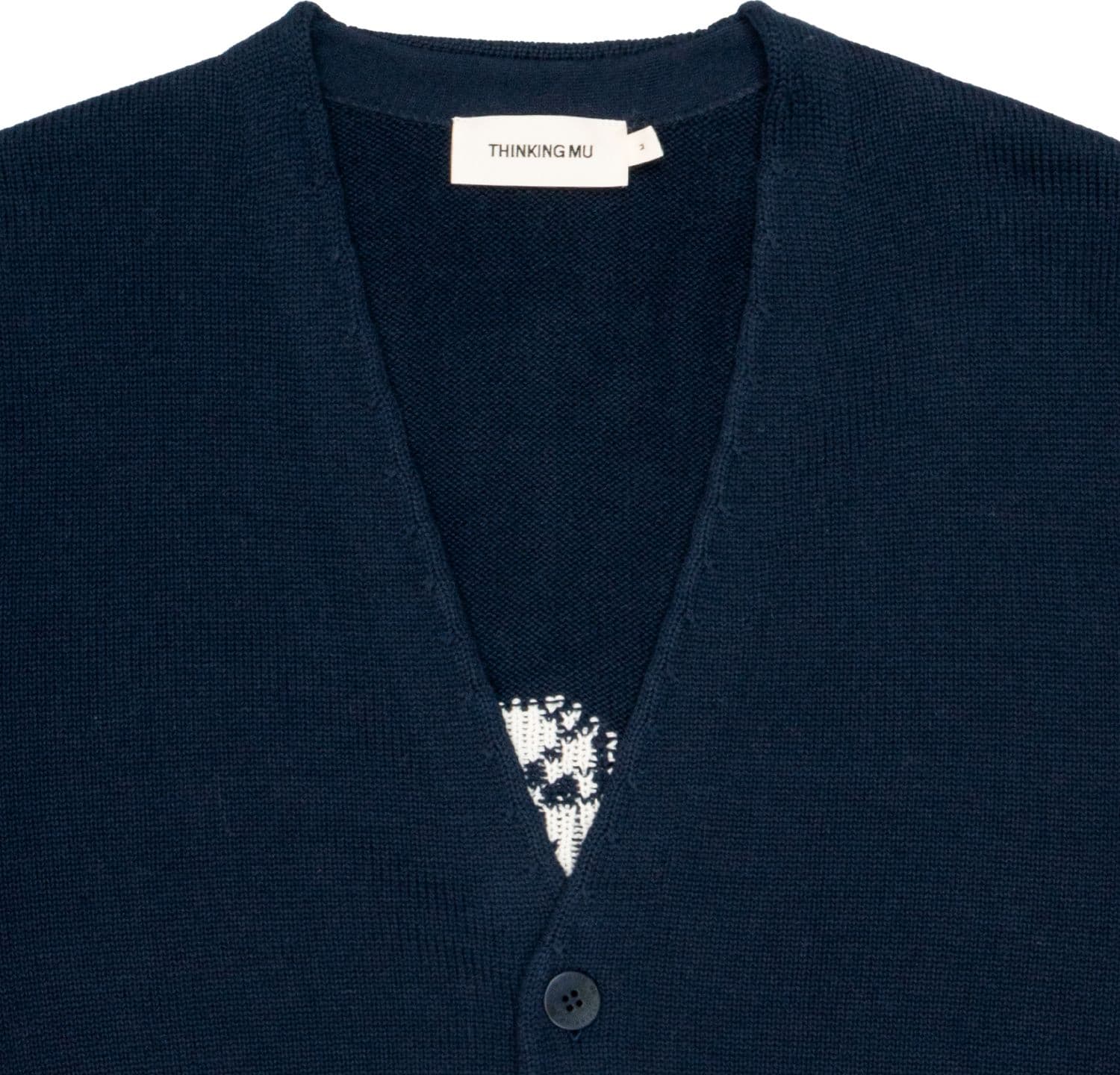 THINKING MU Cardigan Uomo Thinking Mu Creed fishermans  navy - 2