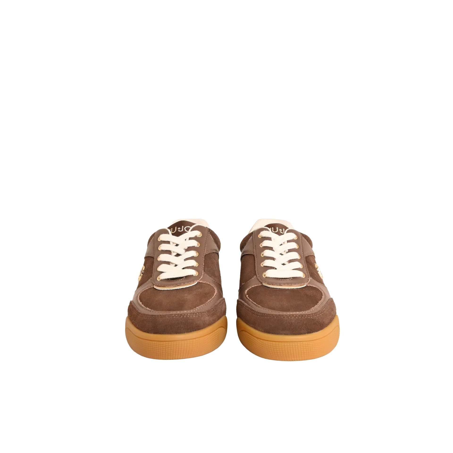 LIU JO Liu Jo Sneakers Donna Lewis 01 in Suede e Pelle con Logo Monogram e Suola Bicolor Marrone Ebano - 2