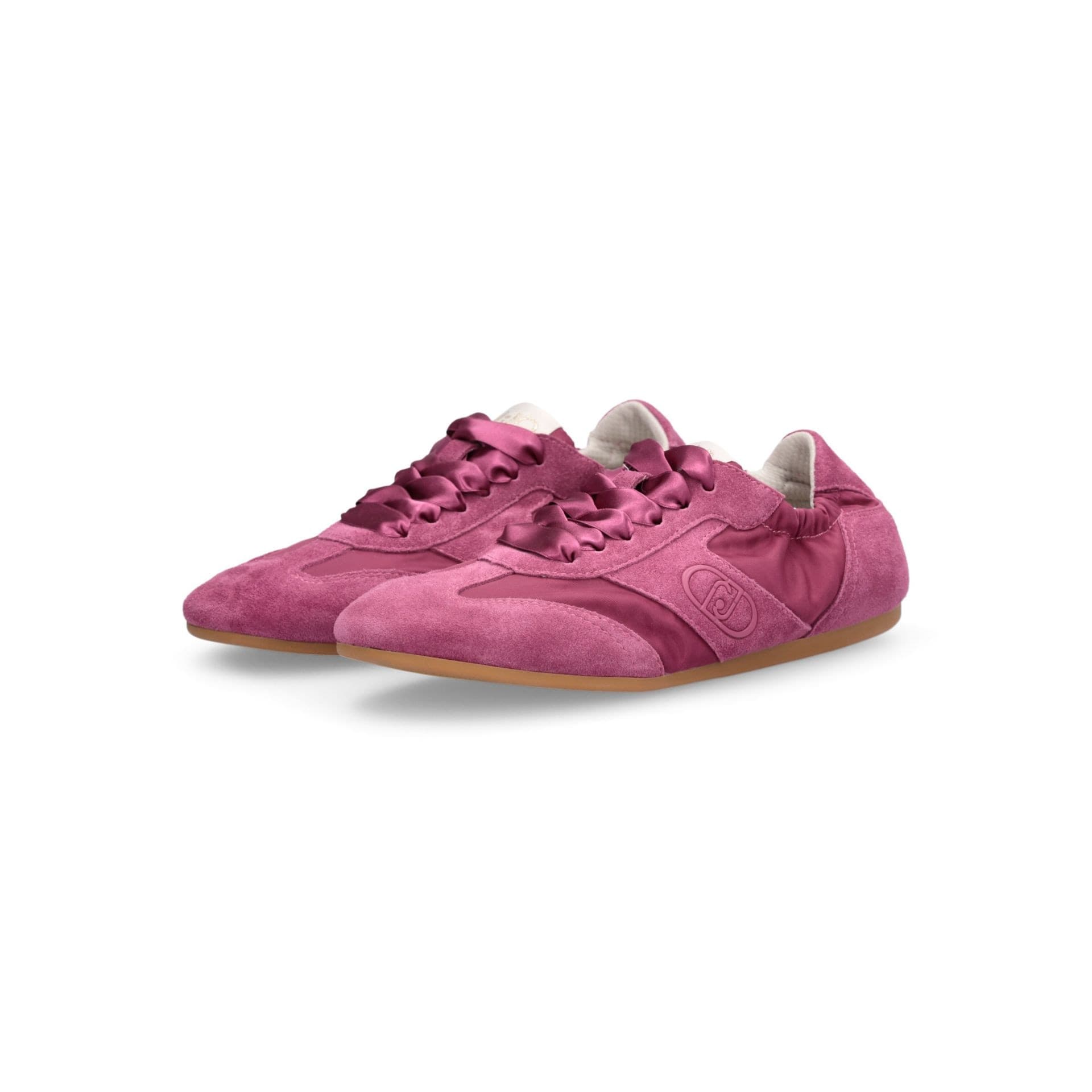 LIU JO Liu Jo Sneakers Donna Darcey 01 in Suede e Nylon con Lacci in Raso Fucsia - 2