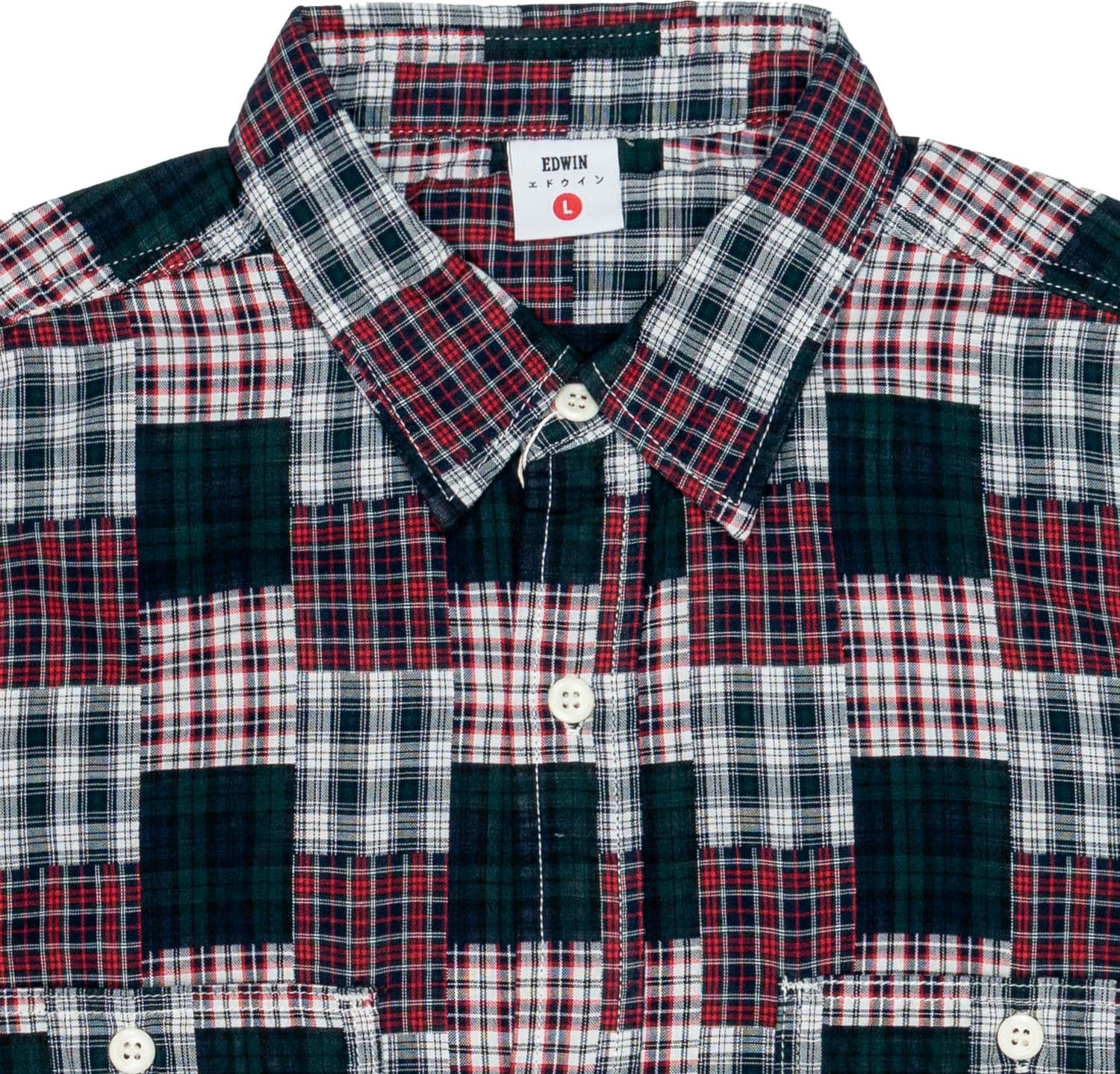 EDWIN Camicia Uomo Edwin WORK JAPAN green/red - 2