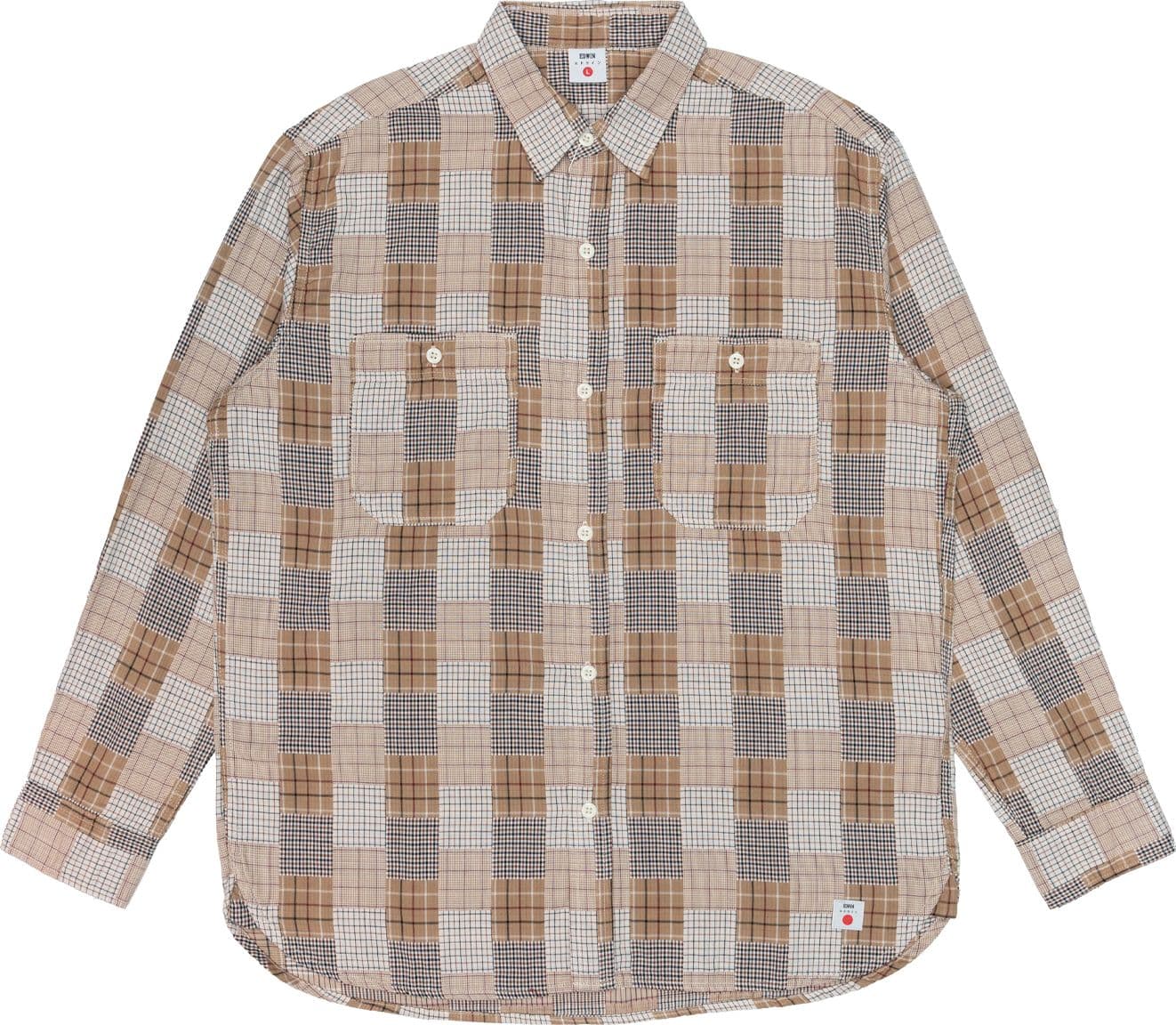 EDWIN Camicia Uomo Edwin WORK JAPAN beige/brown - 4