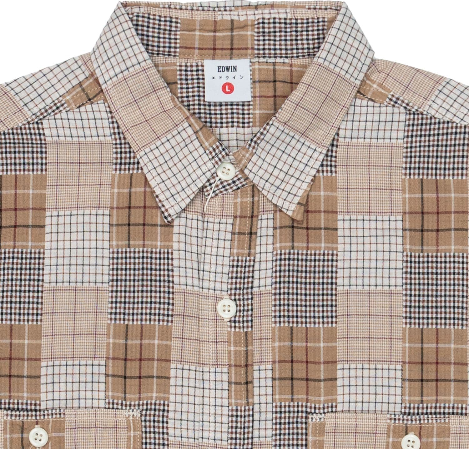 EDWIN Camicia Uomo Edwin WORK JAPAN beige/brown - 2