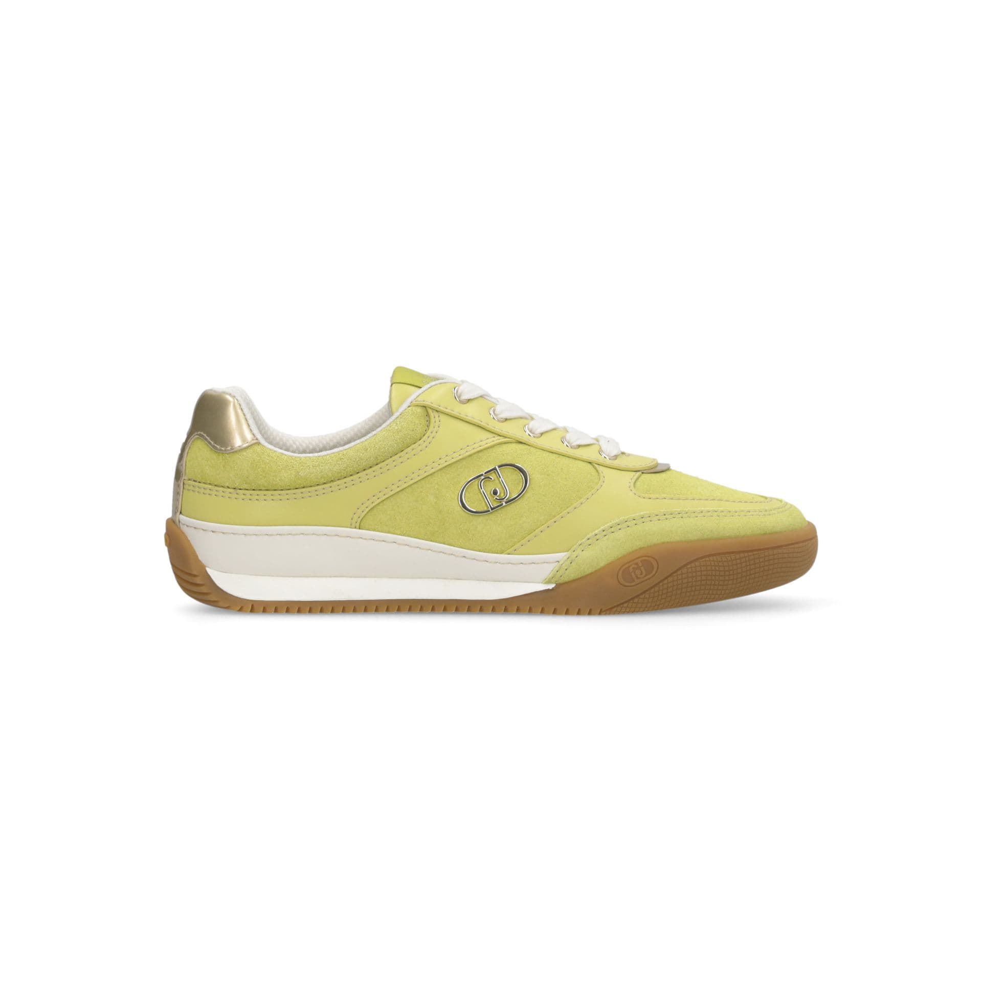 LIU JO Liu Jo Sneakers Donna Lewis 01 in Suede e Pelle con Logo Monogram e Suola Bicolor Lime - 6