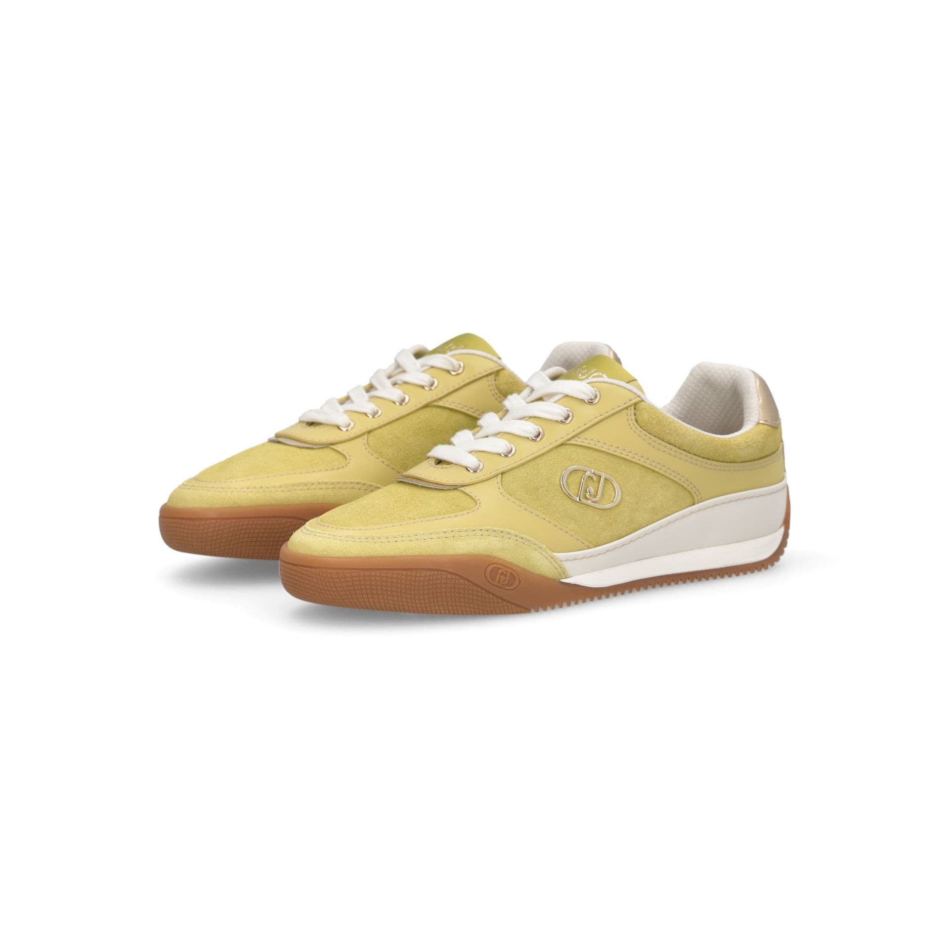LIU JO Liu Jo Sneakers Donna Lewis 01 in Suede e Pelle con Logo Monogram e Suola Bicolor Lime - 2
