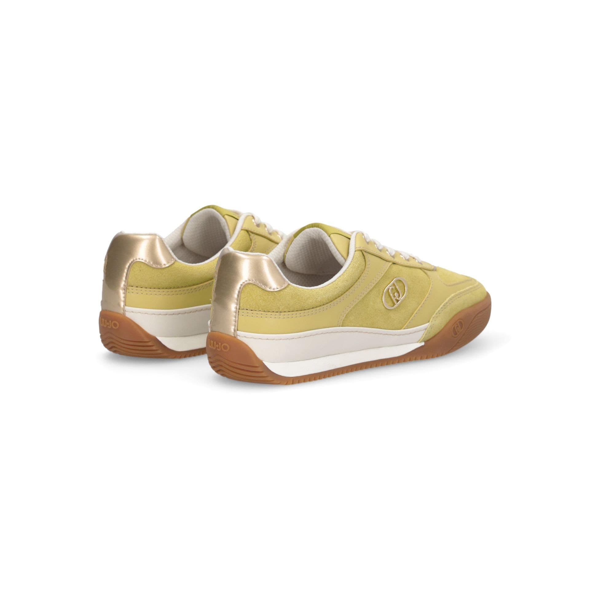 LIU JO Liu Jo Sneakers Donna Lewis 01 in Suede e Pelle con Logo Monogram e Suola Bicolor Lime - 3