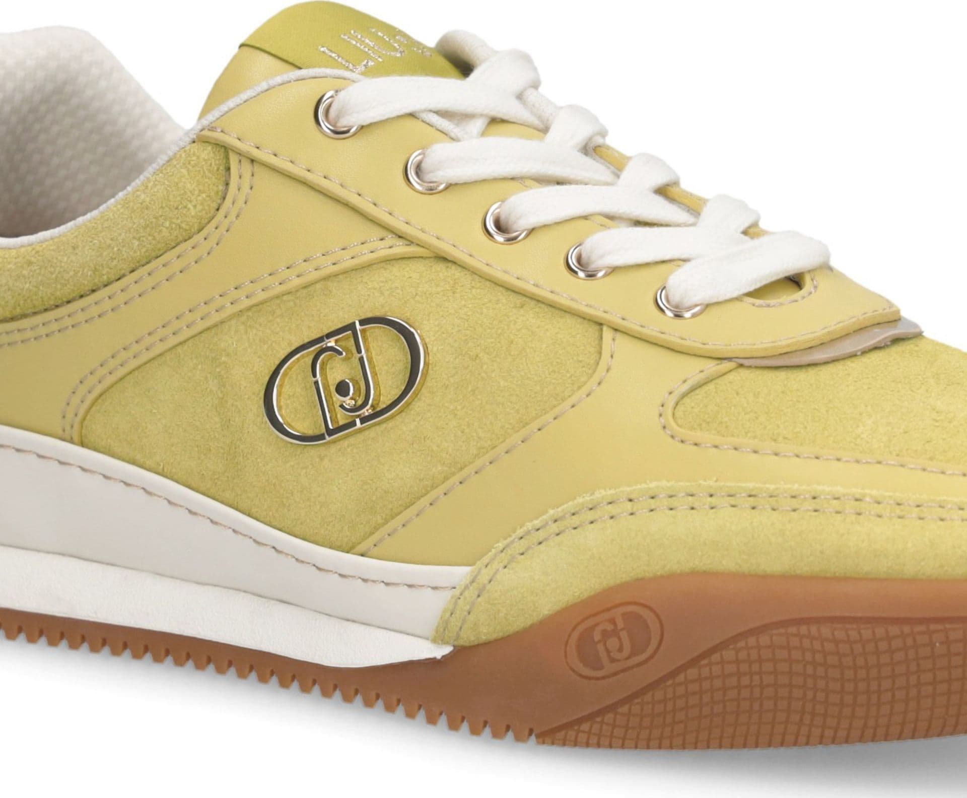 LIU JO Liu Jo Sneakers Donna Lewis 01 in Suede e Pelle con Logo Monogram e Suola Bicolor Lime - 5