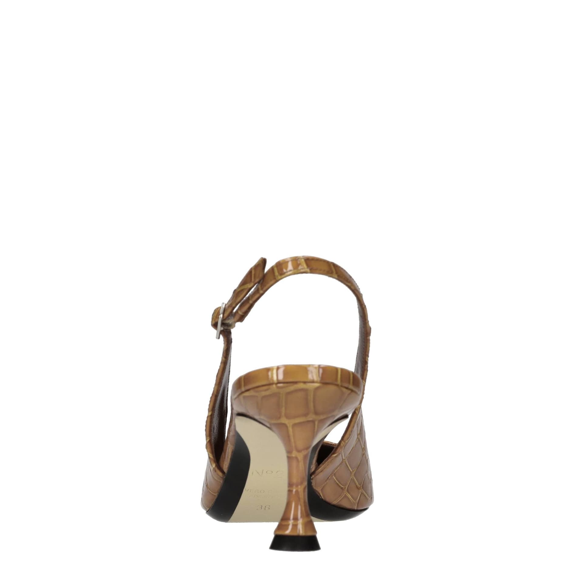 N°21  Scarpe con Tacco Marrone - 2