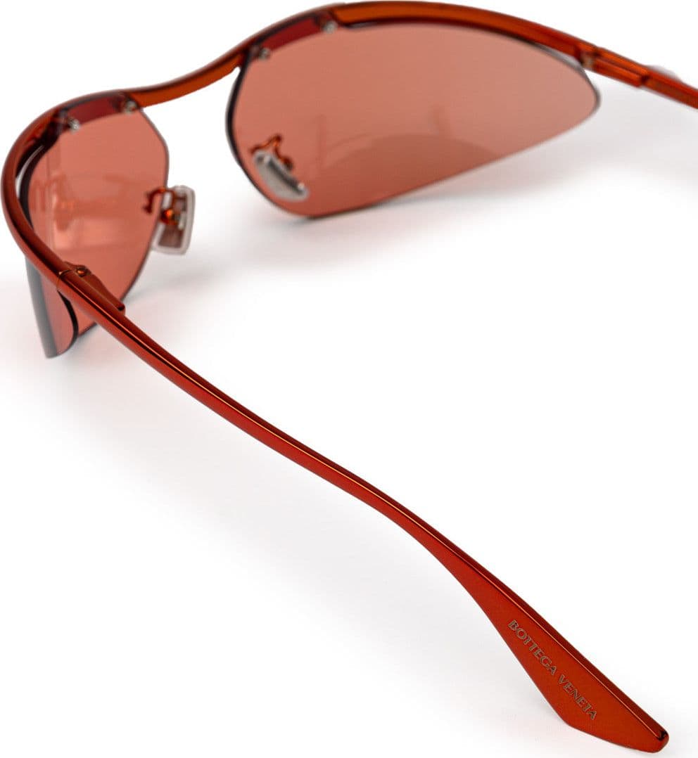 Bottega Veneta Occhiali da Sole in Metallo Arancione - 4