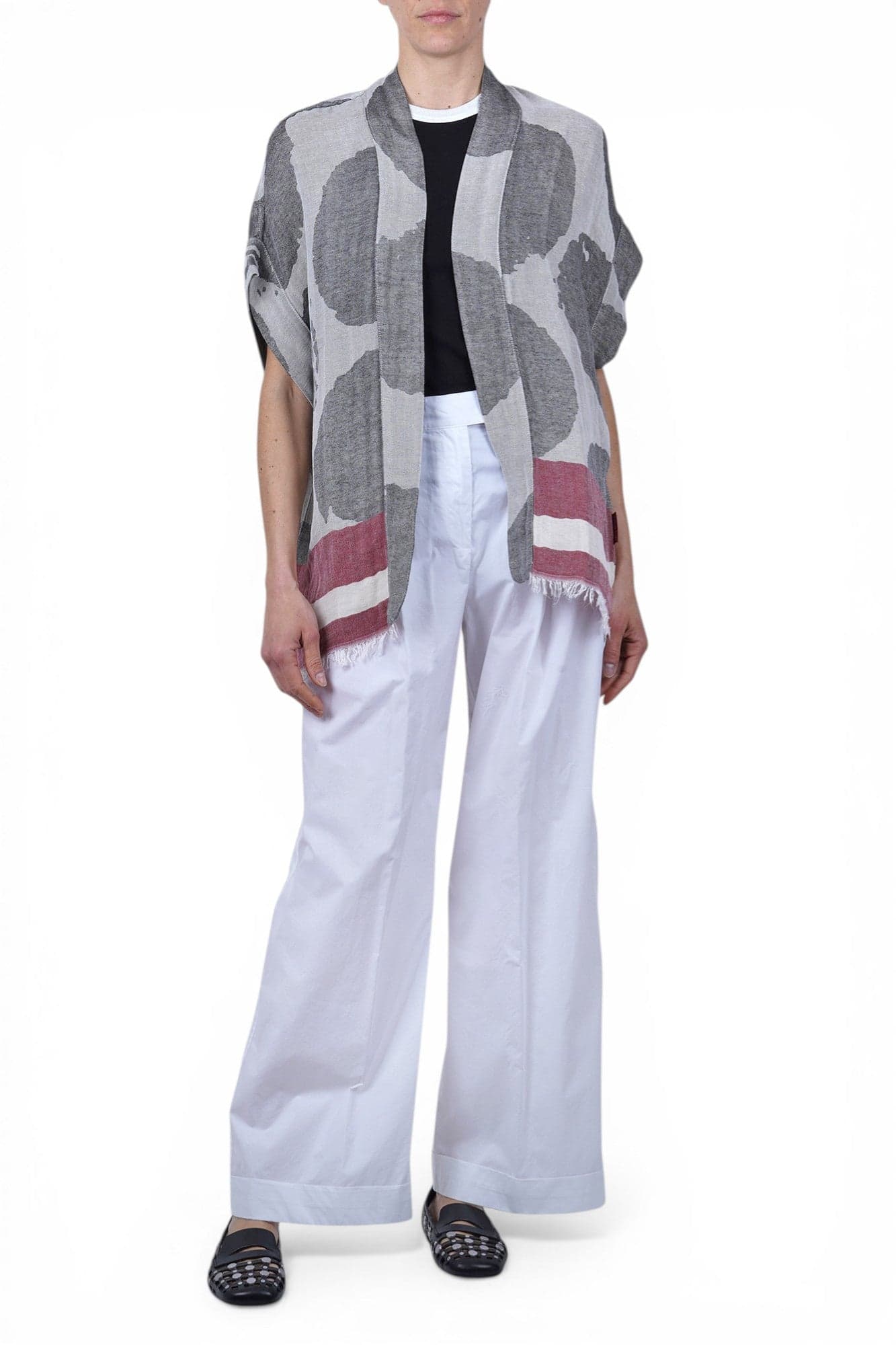 ALESSIA SANTI Alessia Santi - Kimono - 470182 - Grigio/Rosso - 2
