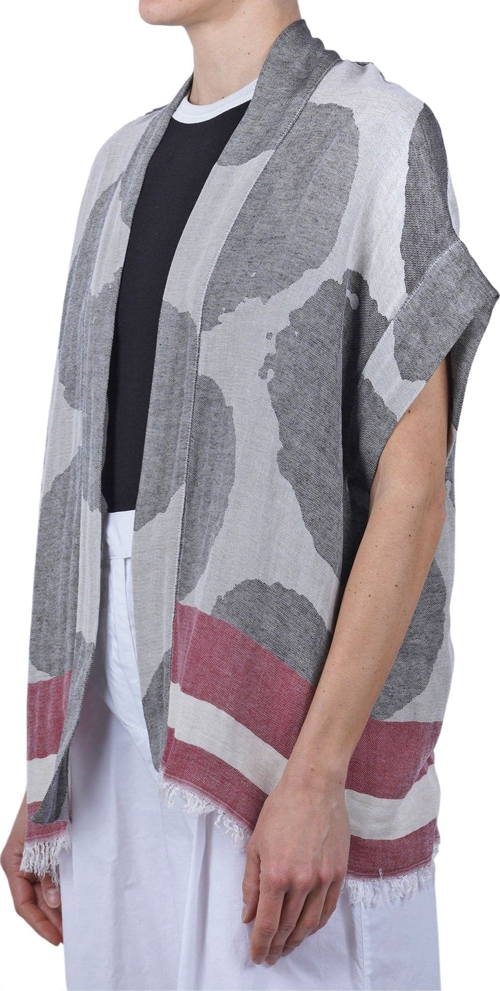 ALESSIA SANTI Alessia Santi - Kimono - 470182 - Grigio/Rosso - 4