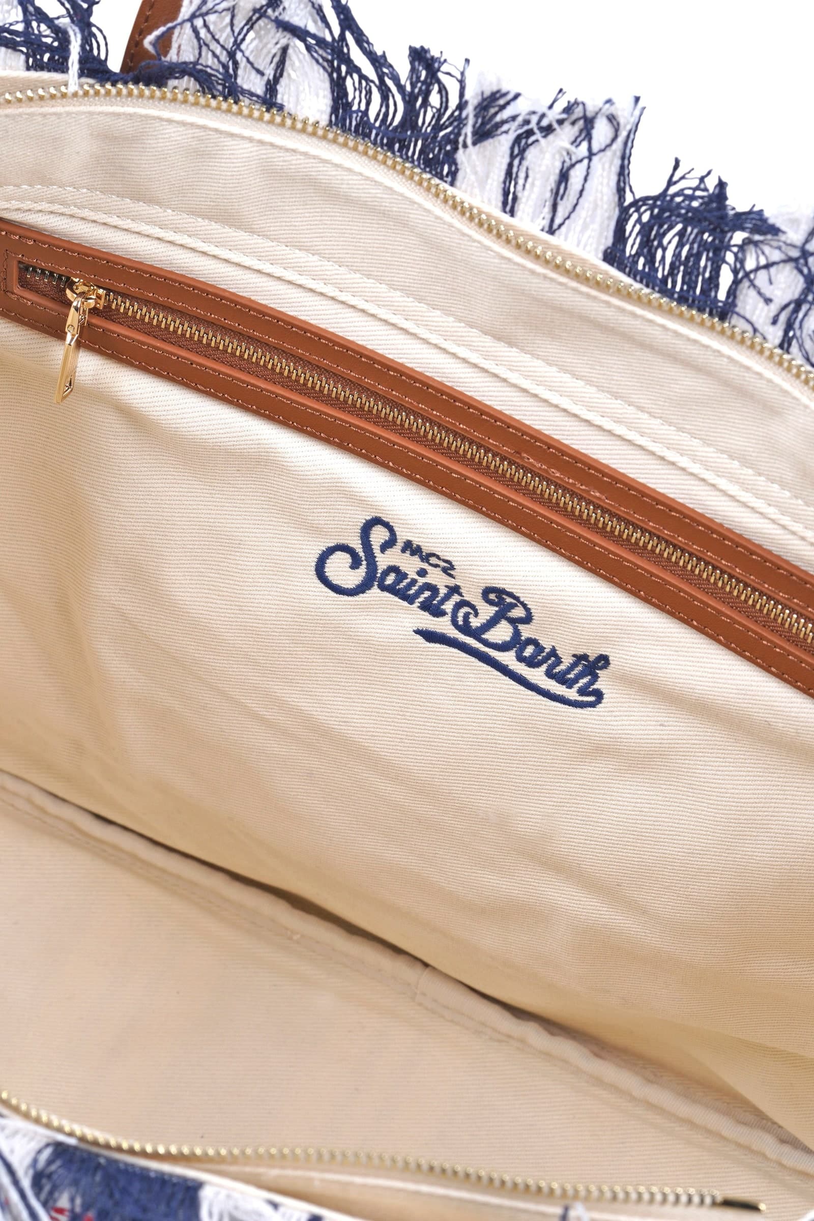 MC2 SAINT BARTH MC2 Saint Barth - Borsa grande - 470965 - Panna/Blu - 5