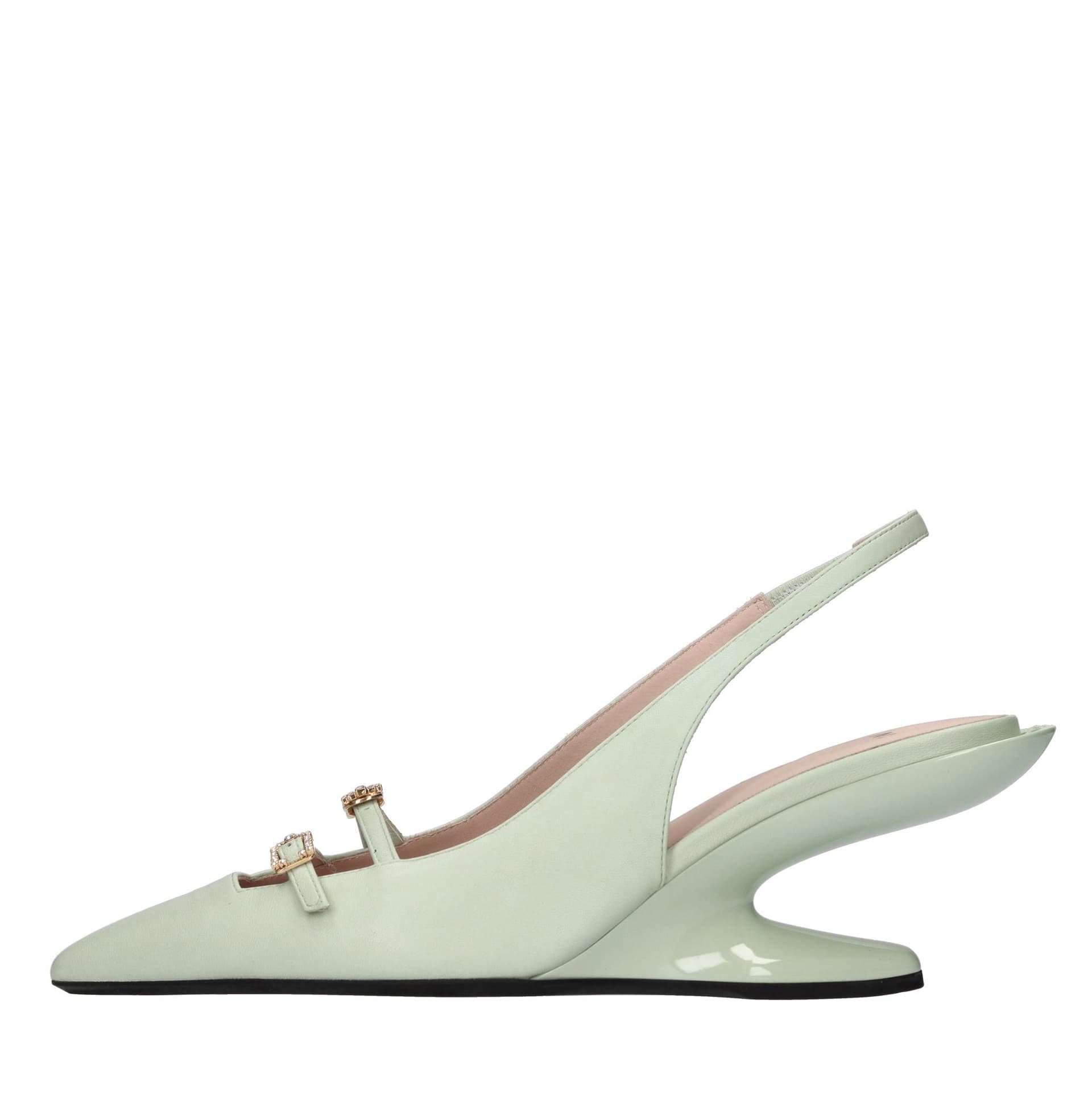N°21  Scarpe con Tacco Verde - 6