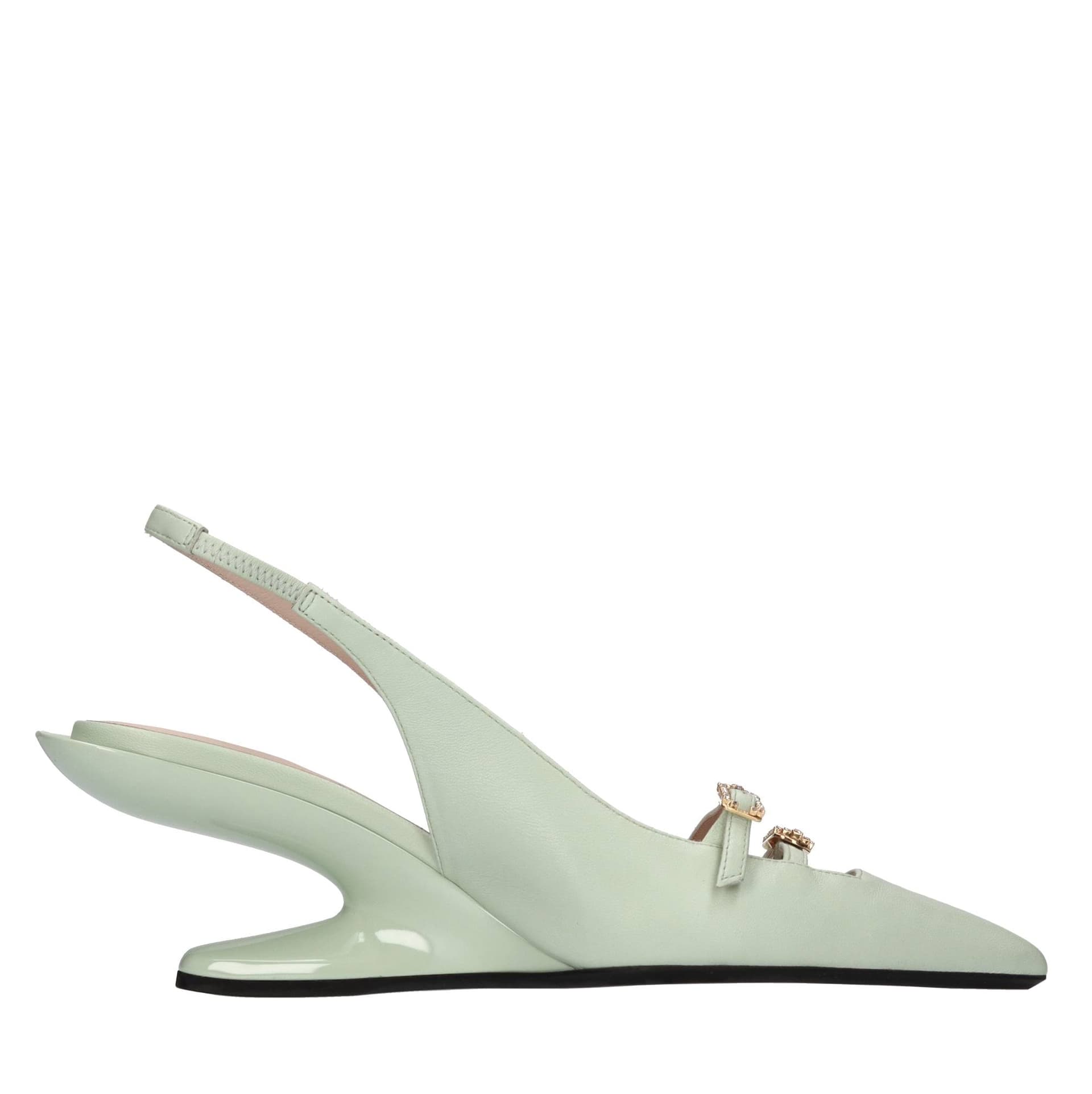 N°21  Scarpe con Tacco Verde - 3