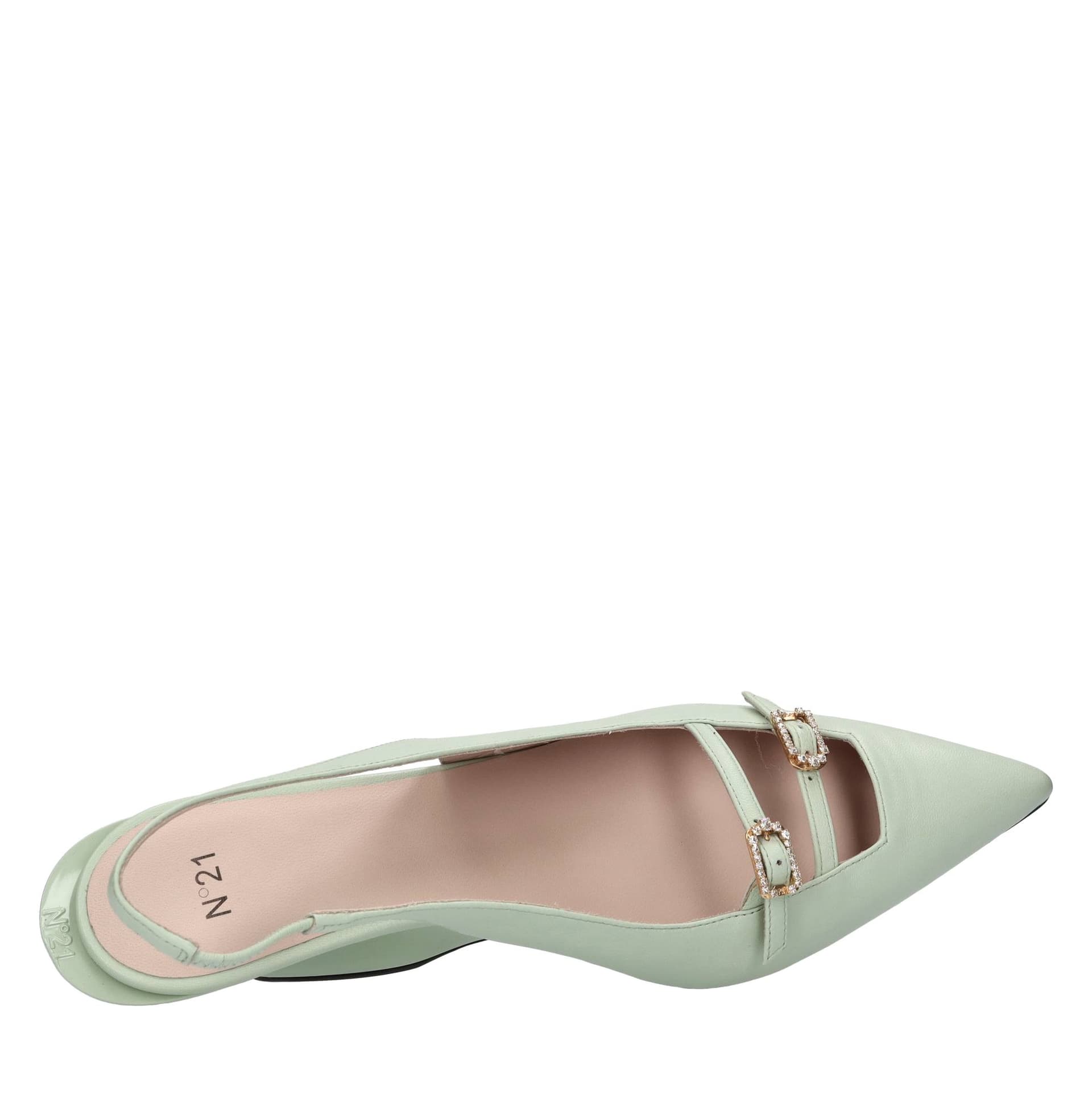 N°21  Scarpe con Tacco Verde - 5