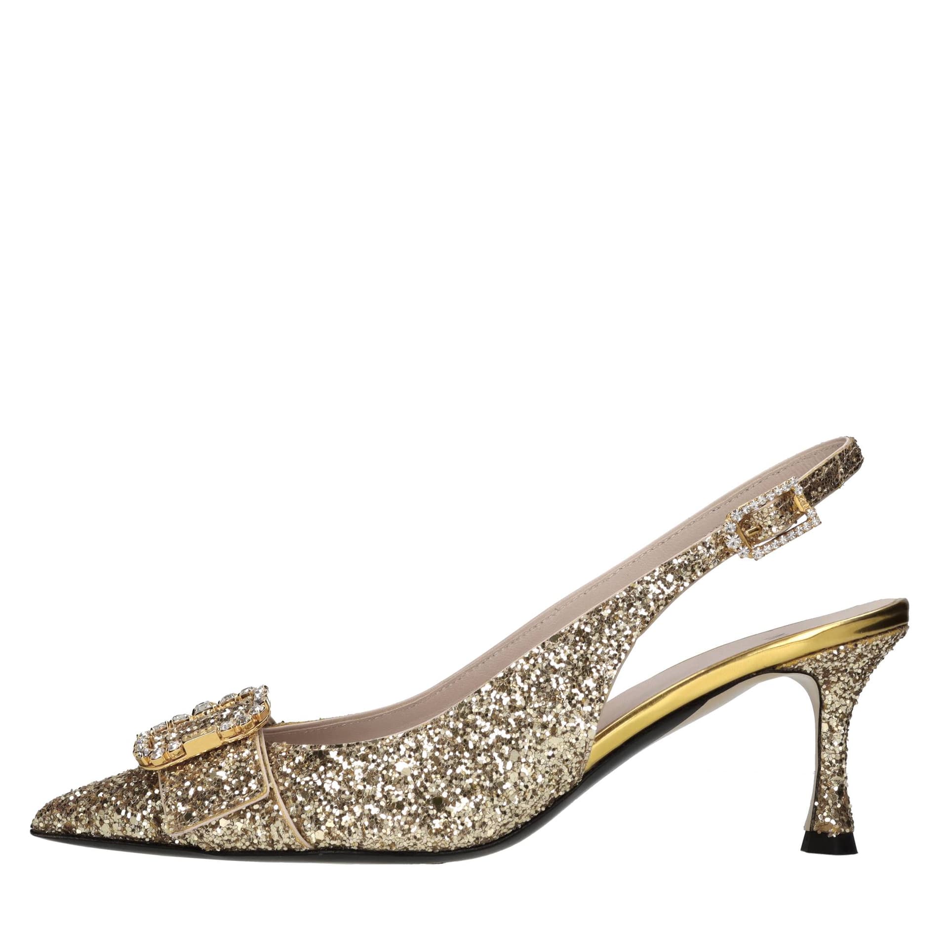 N°21  Scarpe con Tacco Oro - 6